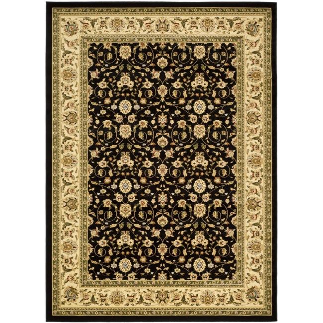 Lyndhurst Collection Traditional Black/ivory Oriental Area Rug (9 X 12)