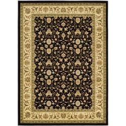 Lyndhurst Collection Traditional Black/Ivory Oriental Area Rug (9' x 12') Safavieh 7x9   10x14 Rugs