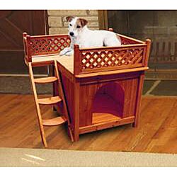 merry products room with a view wood dog & cat house