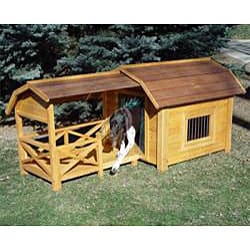 Merry Products Wooden Barn Dog House - Free Shipping Today ...