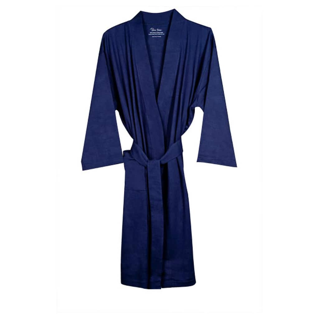 Women's Navy Organic Cotton Bath Robe