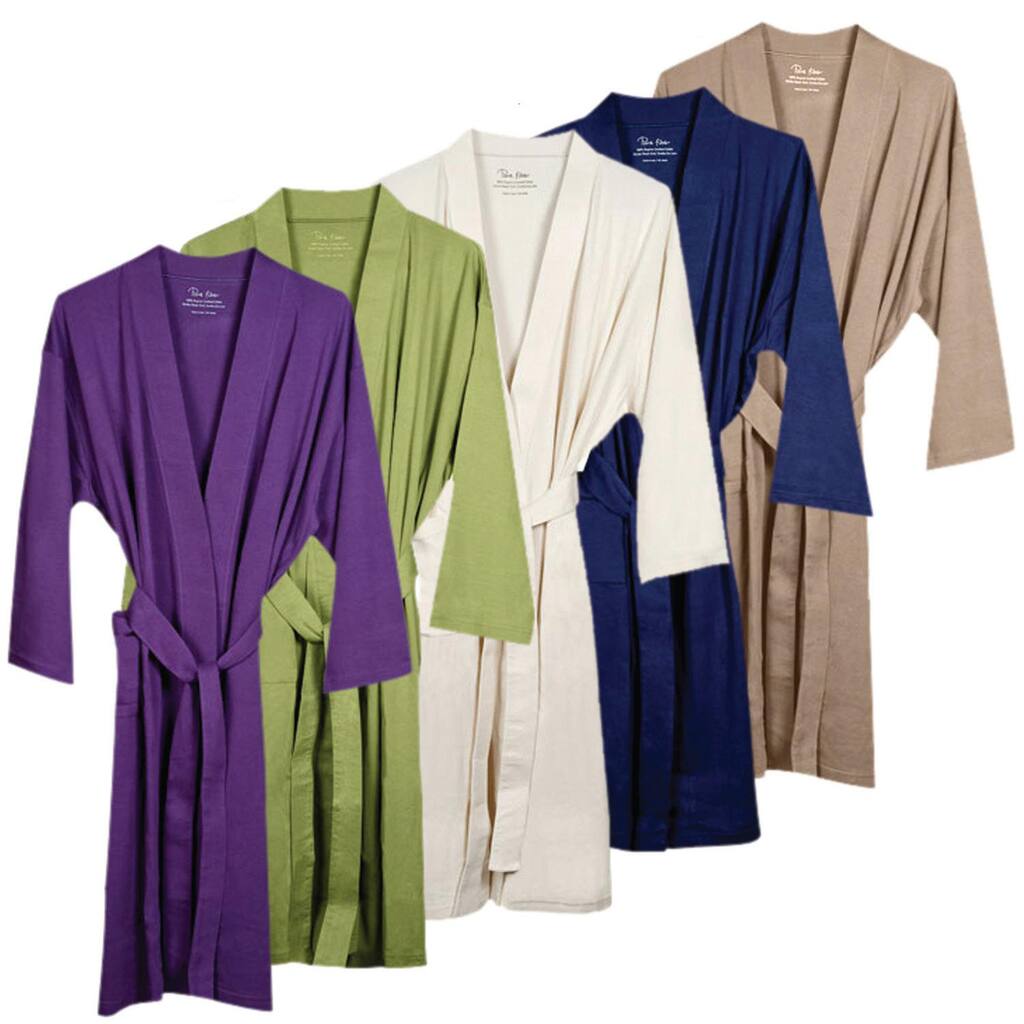 Women's Ecru Organic Cotton Bath Robe