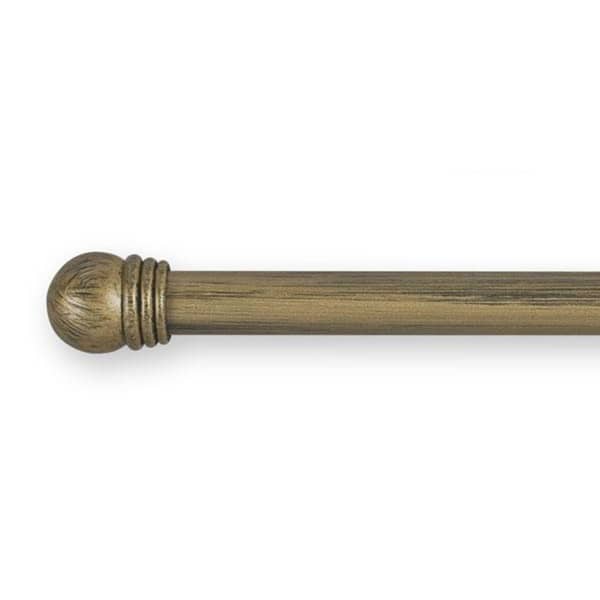 slide 3 of 3, Pinnacle Simply Elegant 50 to 98-inch Adjustable Curtain Rod Set - 98 Gold