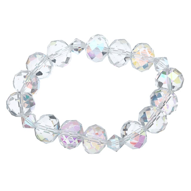 Crystale Crystal and Glass Bead Stretch Bracelet Free Shipping On