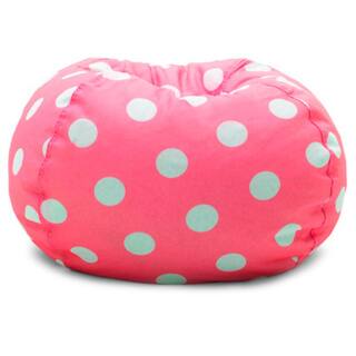 Shop Big Joe Beansack Pink Polka Dot Bean Bag Chair Overstock
