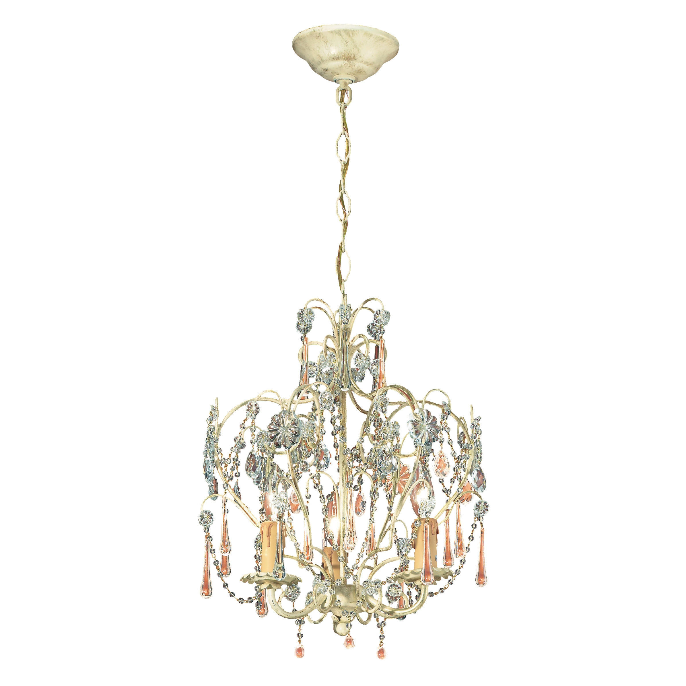 Ella 3 light Champagne/ Crystal Chandelier