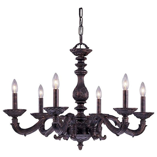 Crystorama Sutton 6-light Venetian Bronze Chandelier - Chandeliers For Bedrooms by Overstock.com