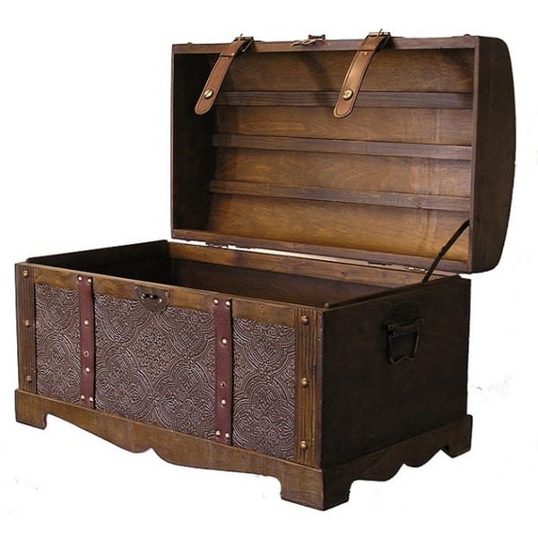 Handmade Treasure Chest Home Bar Cabinet Trunk 