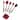 Le Chef Deluxe Stainless Steel Red Silicone 6-piece Spatula Set
