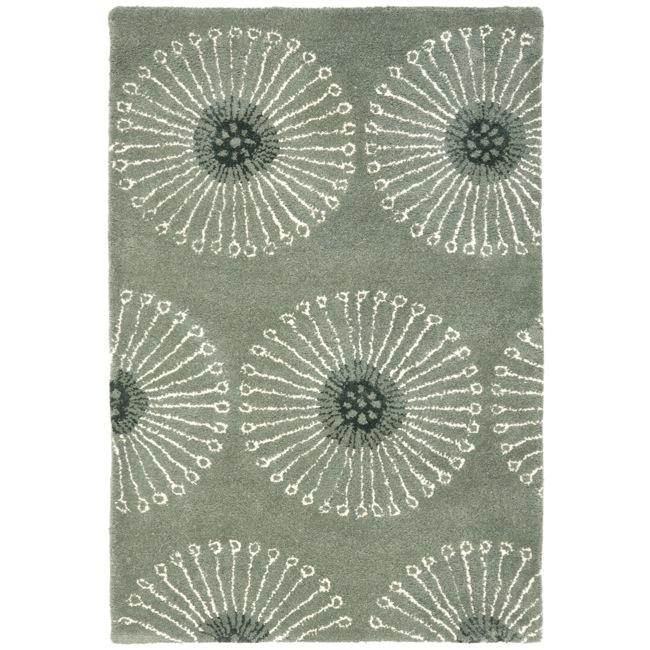 Safavieh Handmade Soho Zen Grey/ Ivory New Zealand Wool Rug (2' x 3