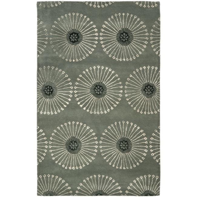 Handmade Soho Zen Grey/ Ivory New Zealand Wool Rug (36 X 56)