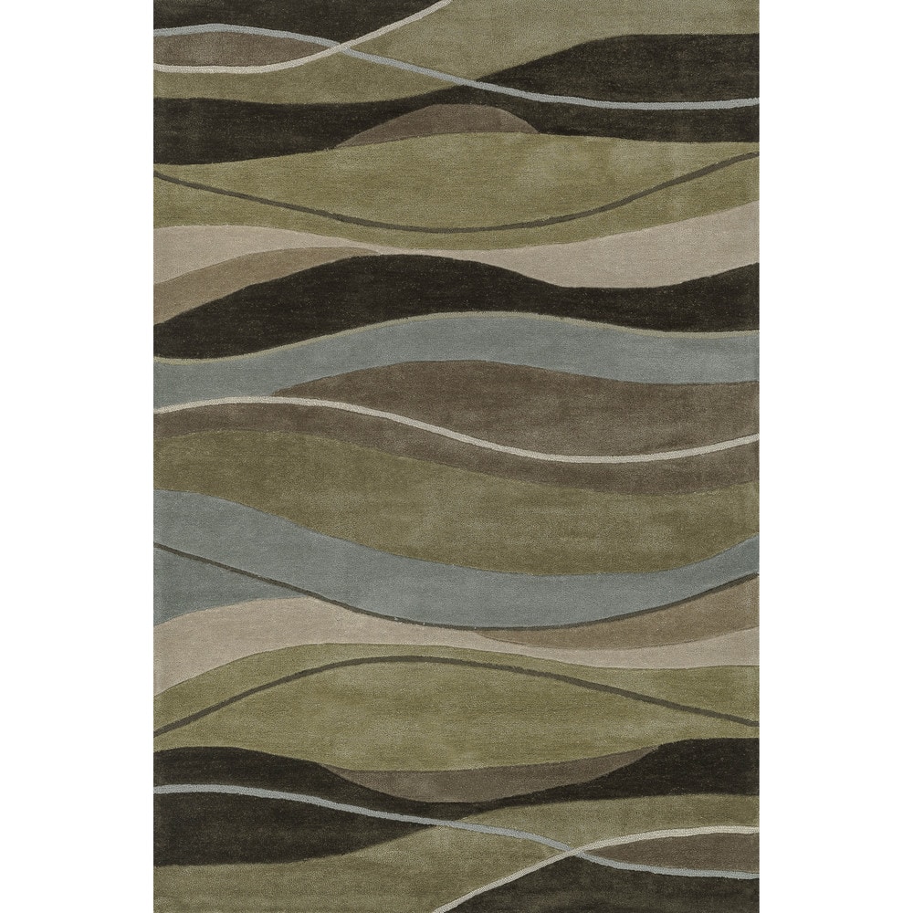 Alexander Home Chalice Hand-Tufted Geometric Wave Rug