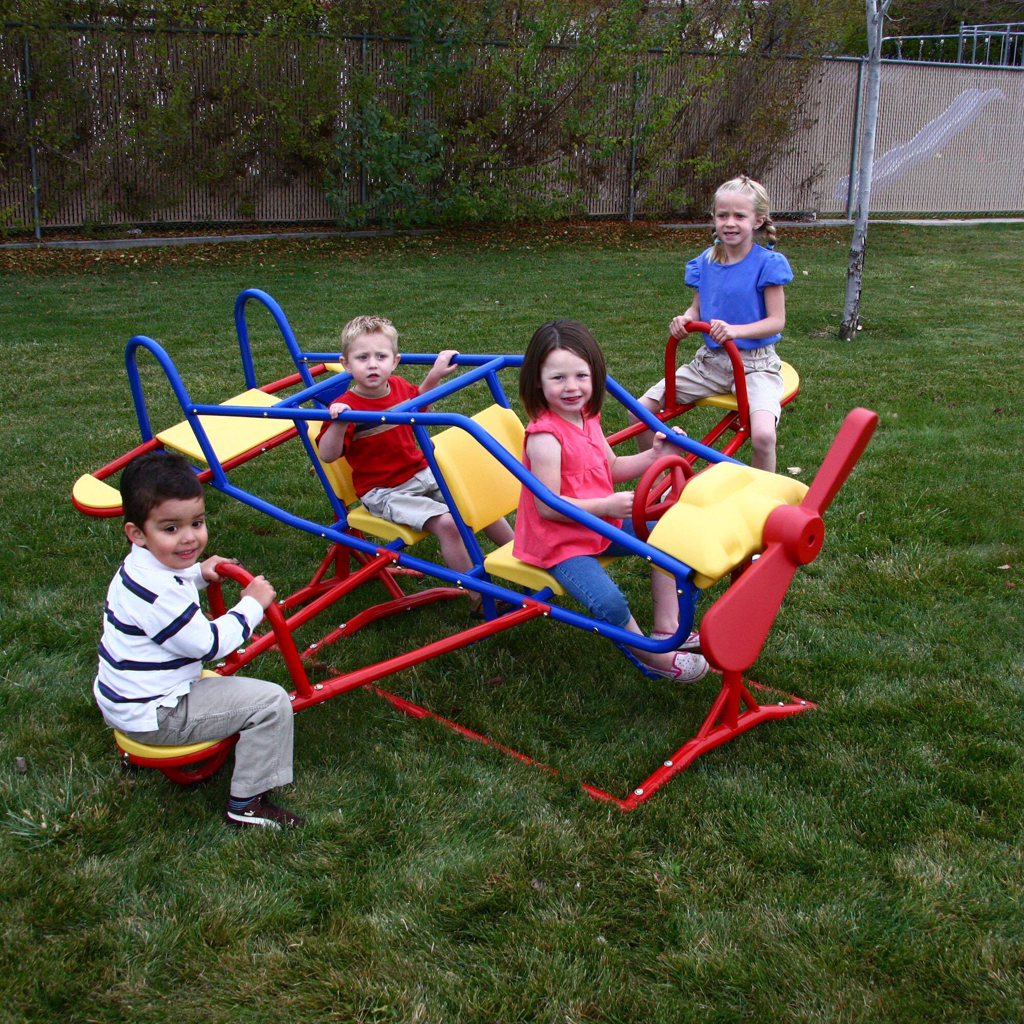 Lifetime Ace Flyer Multicolor Airplane Outdoor Teetertotter Bed