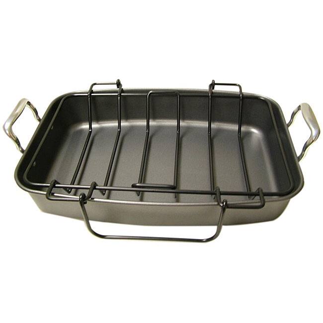 Le Chef Professional Nonstick 17.5-inch Roasting Pan with Rack