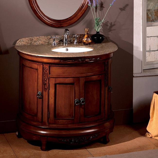 None Vivian 36 inch Granite Single Vanity By Ove Decors Brown Size Single Vanities