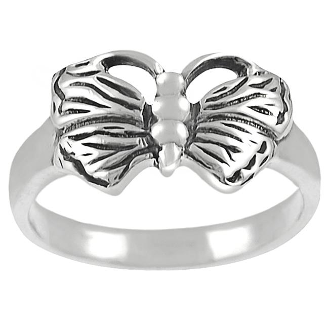 Tressa Sterling Silver Butterfly Ring - Overstock™ Shopping - Top Rated ...