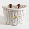 Nantucket Co. Cruiser Collection White Bicycle Basket