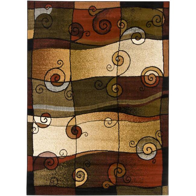 Mandara Beige/ Multi Geometric Rug - 5'3 x 7'6