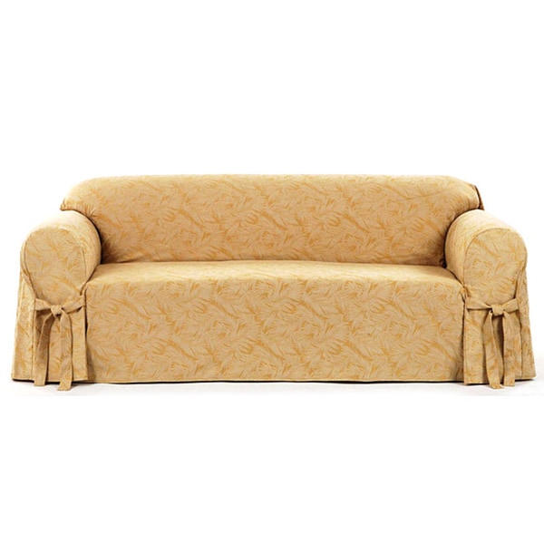 Shop Classic Slipcovers Bell Jacquard Loveseat Slipcover On Sale