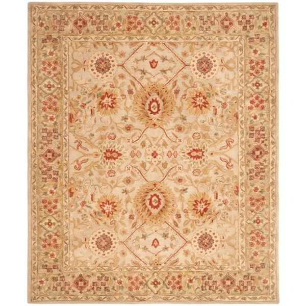 Safavieh Handmade Anatolia Oriental Grey Beige/ Sage Green Hand-spun Wool Rug - 8' x 10'