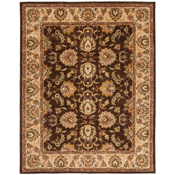 Safavieh Handmade Heritage Timeless Traditional Brown/ Ivory Wool Rug - 8'3" x 11'