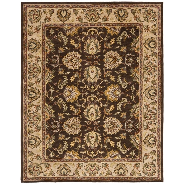 Safavieh Handmade Heritage Timeless Traditional Brown/ Ivory Wool Rug - 7'6 x 9'6