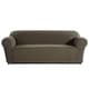 preview thumbnail 6 of 7, Classic Slipcovers Snowball Stretch Loveseat Slipcover Grey