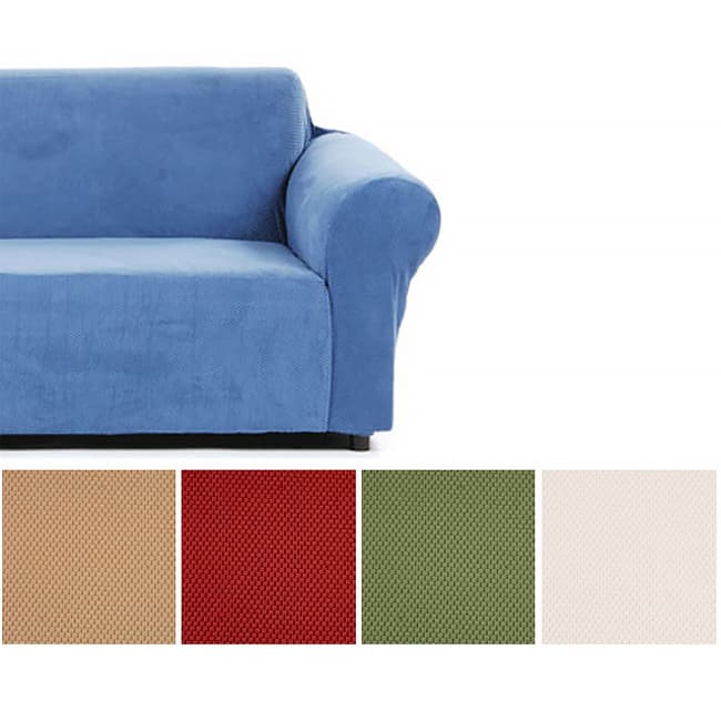 Snowball Stretch Chair Slipcover - Blue