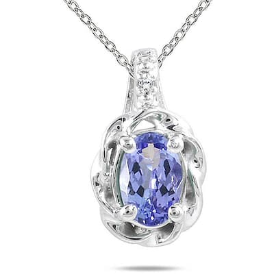 Marquee Jewels 10k White Gold Tanzanite Pendant