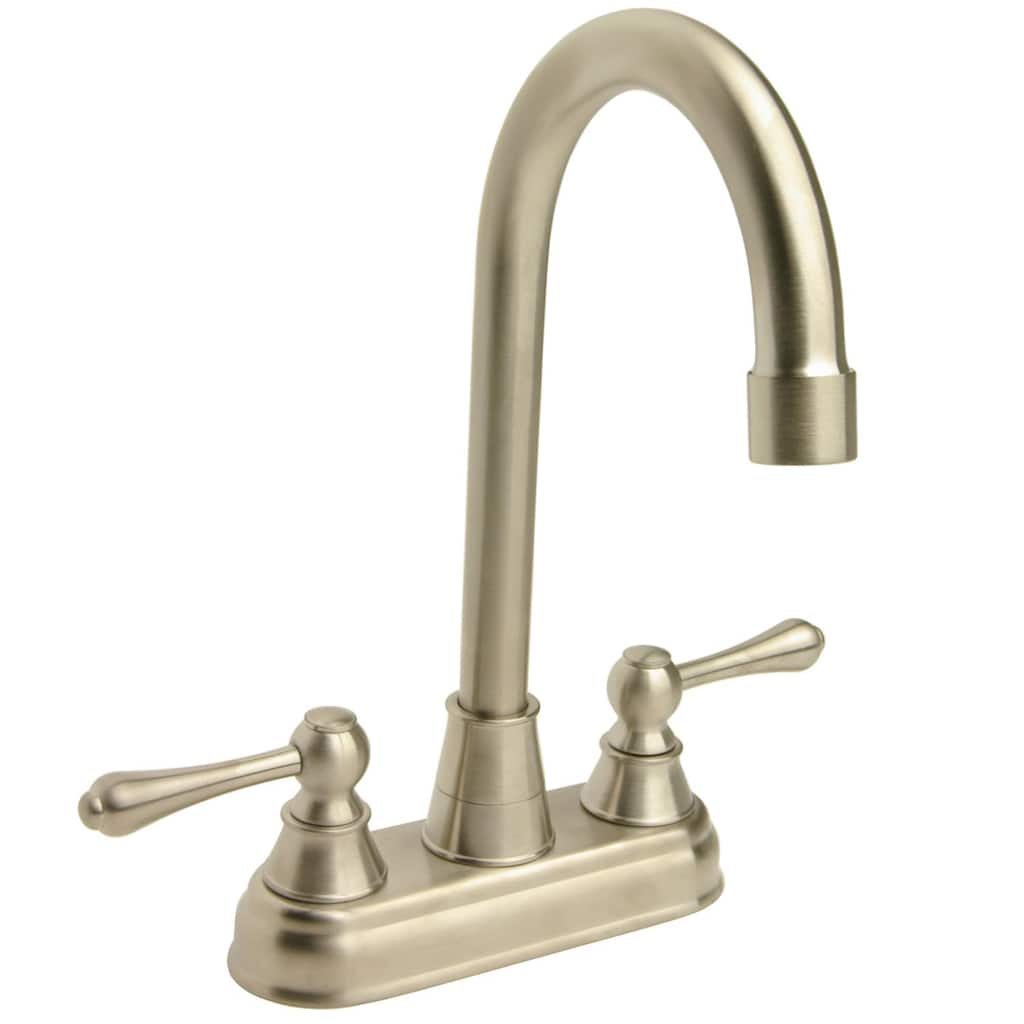 High-arc Brushed Nickel Bar Faucet