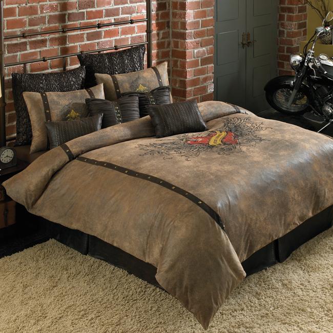 Shop Street Revival Winged Heart 3 Piece Queen Size Comforter Set