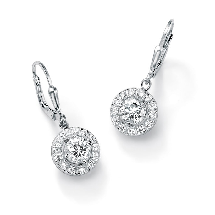 zirconia medallion dangle earrings msrp $ 106 00 today $ 46 99 off