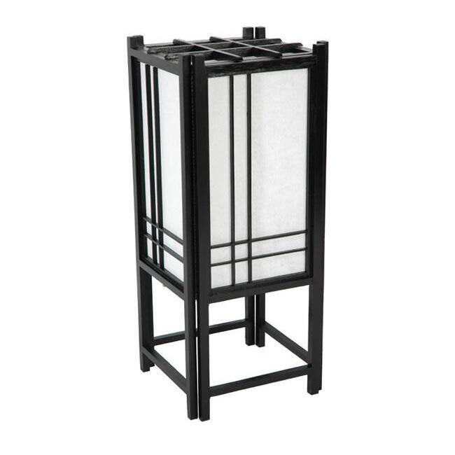 Handmade Spruce Wood 18-inch Double Cross Shoji Lamp (China) - 18"