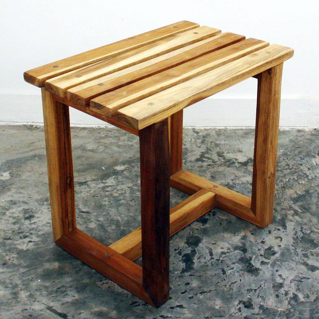 Haussmann® Teak Teak Spa Stool ST 18 L x 12 W x 16 in H Teak Oil - 18" x 12" x 16"