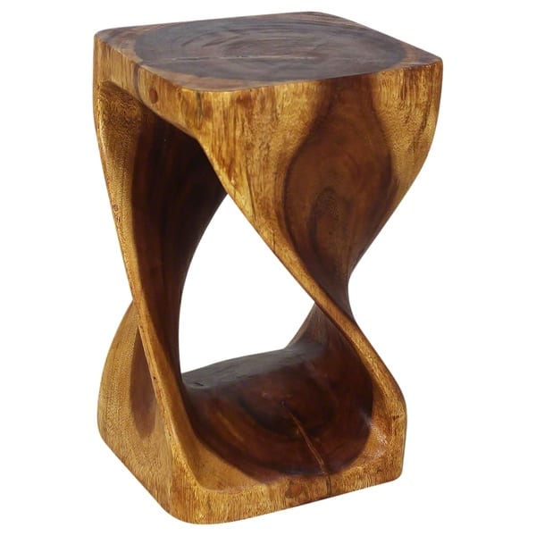 Original Wood Twist Stool 10 X 16 In High Walnut Original Wood Twist Stool 10 X 16 In High Walnut