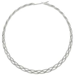 Tressa Sterling Silver 45 mm Braided Hoop Earrings Tressa Sterling Silver Earrings