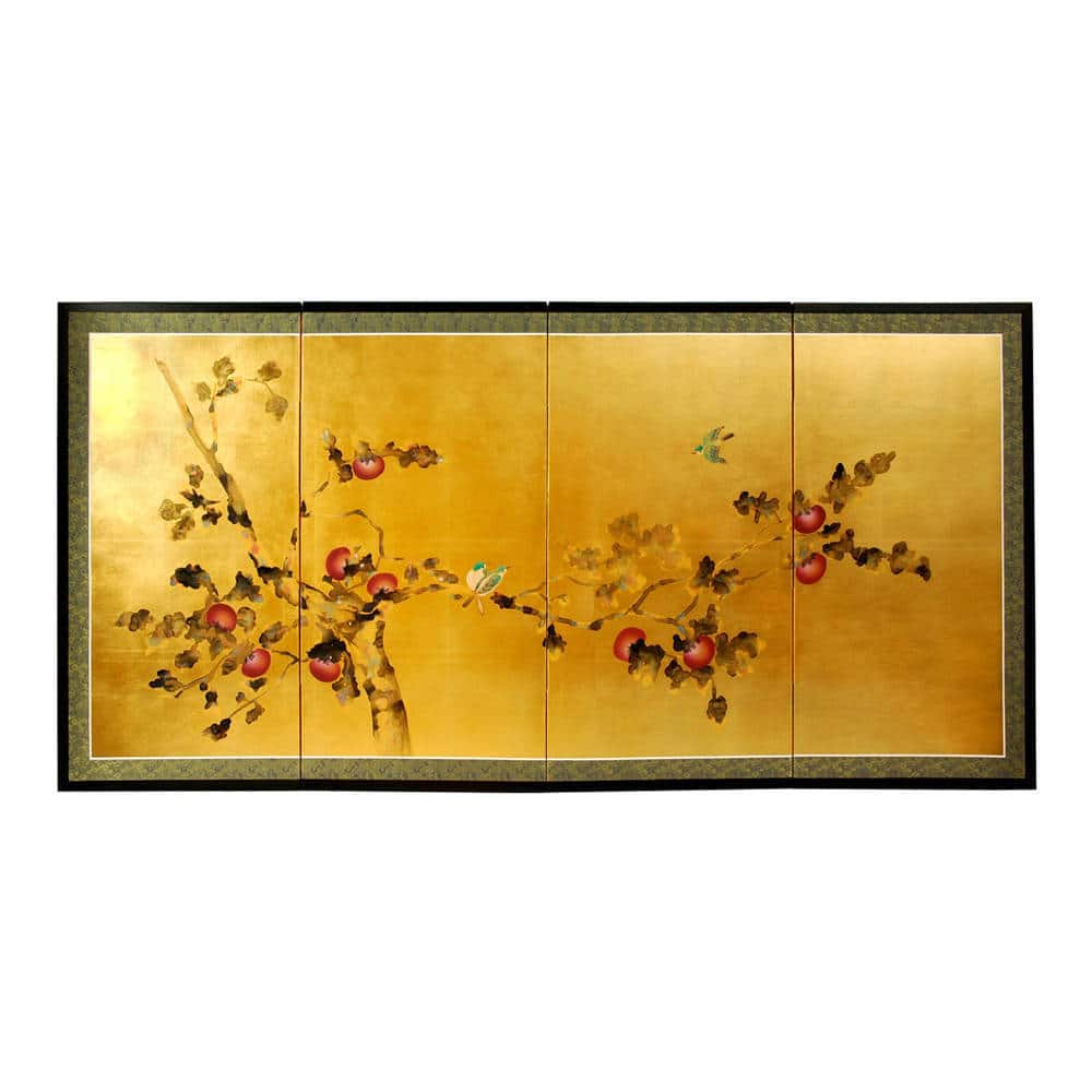 Handmade Silk and Wood 24-inch Cherry Blossom Wall Hanging (China)