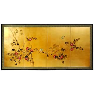 Handmade Silk/Wood 36-in. Cherry Blossom Wall Decor - 36"