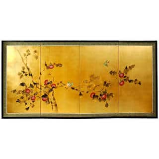 Handmade Silk/Wood 36-in. Cherry Blossom Wall Decor - 36"