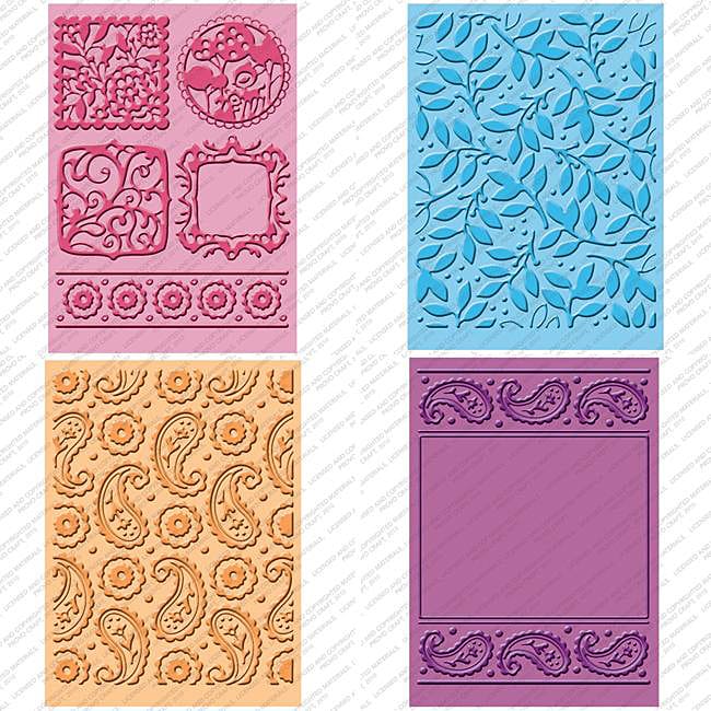 Plastic Provo Craft Cuttlebug Cricut Companion Embossing Folder Four piece Package