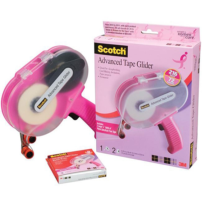 Scotch Pink Advanced Tape Glider And Tape