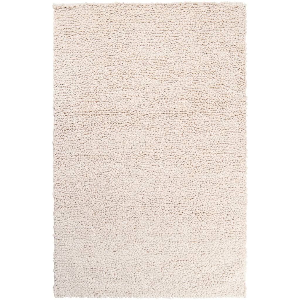 Hand-woven Nimbus Ivory Wool Area Rug - 5' x 8'