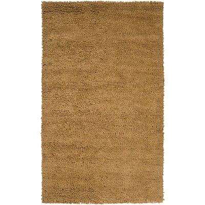 Hand-woven Nimbus Gold Wool Area Rug - 5' x 8'/Surplus