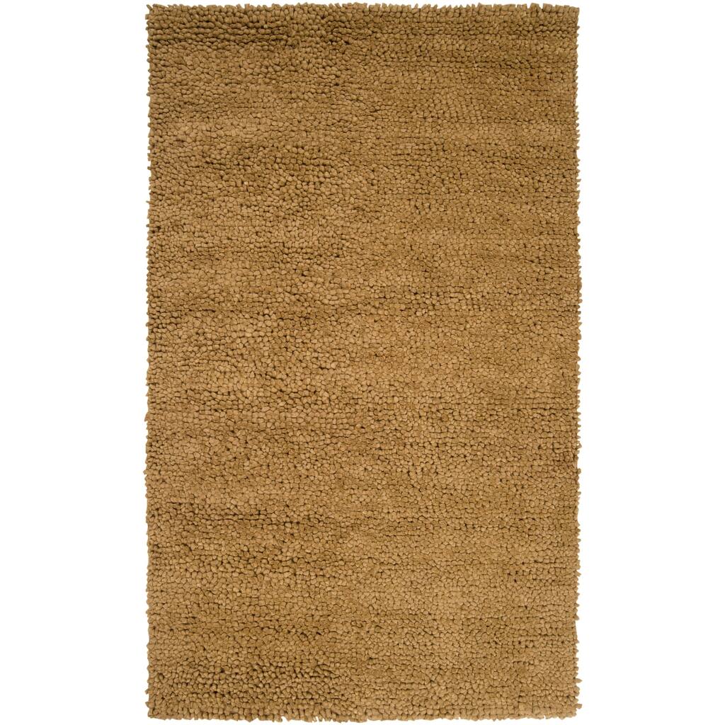 Hand-woven Nimbus Gold Wool Area Rug - 5' x 8'/Surplus
