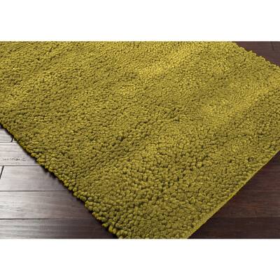 Hand-woven Nimbus Lime Green Wool Rug