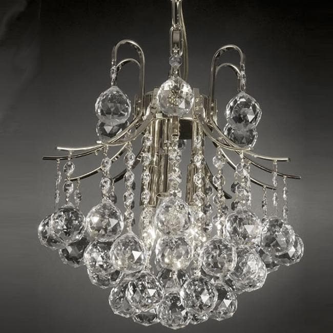 Indoor 3 light Crystal/ Silver Mini Chandelier