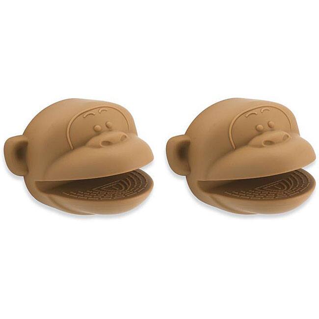 Kitchen Kritters Silicone Monkey Pot Holders (Pack of 2)