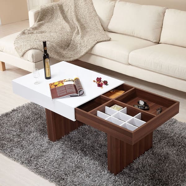 Furniture of America Novia 2-Tone Wood Coffee Table - Multi