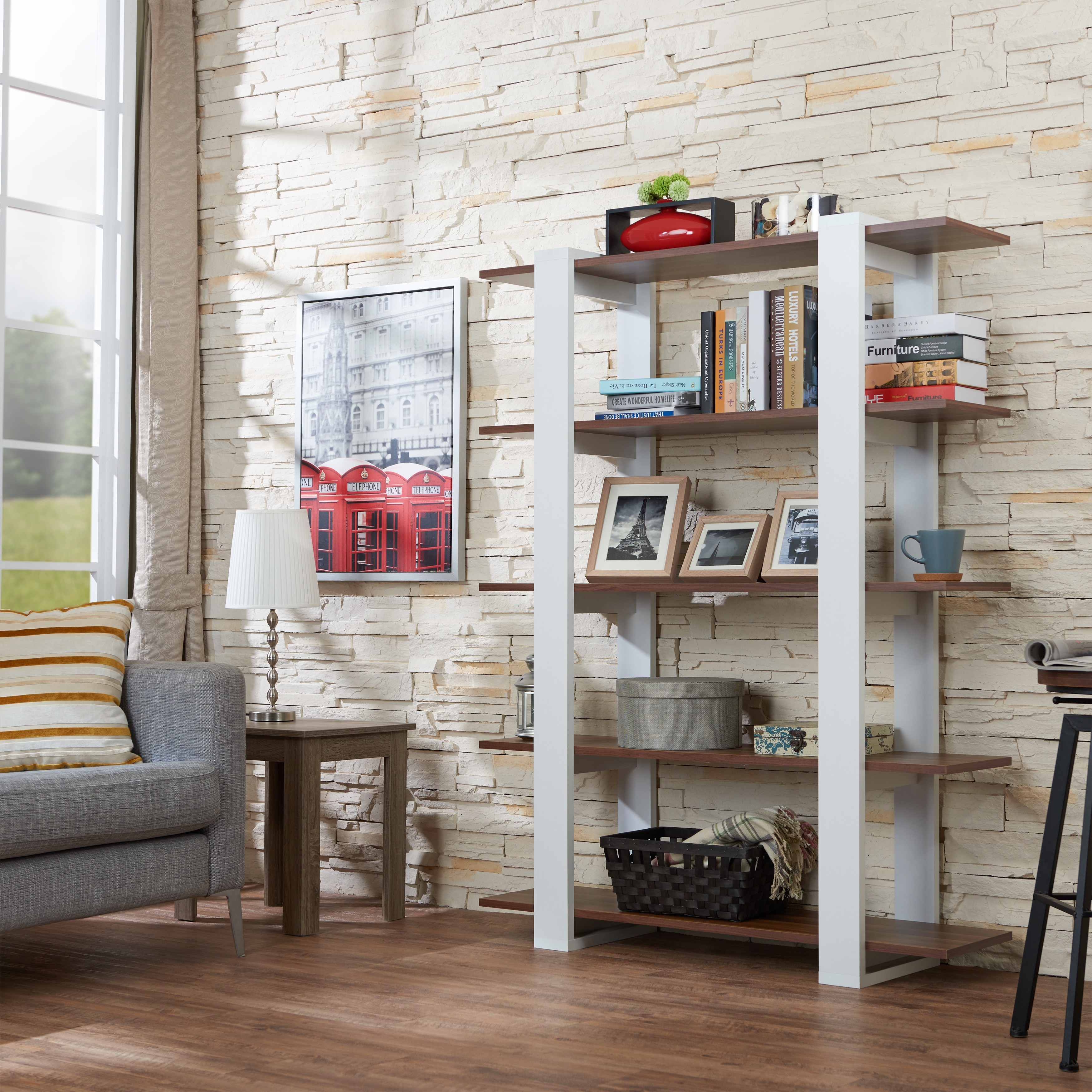 Furniture Of America Haven 5 tier Display Bookshelf