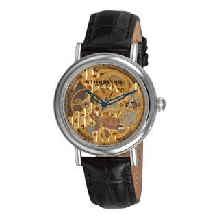 stuhrling women's skeleton watch